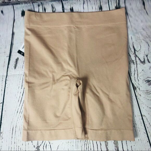 Bebe Intimates Bike Slip Shorts Pack New Nude Beige with Logo M - Picture 5 of 5